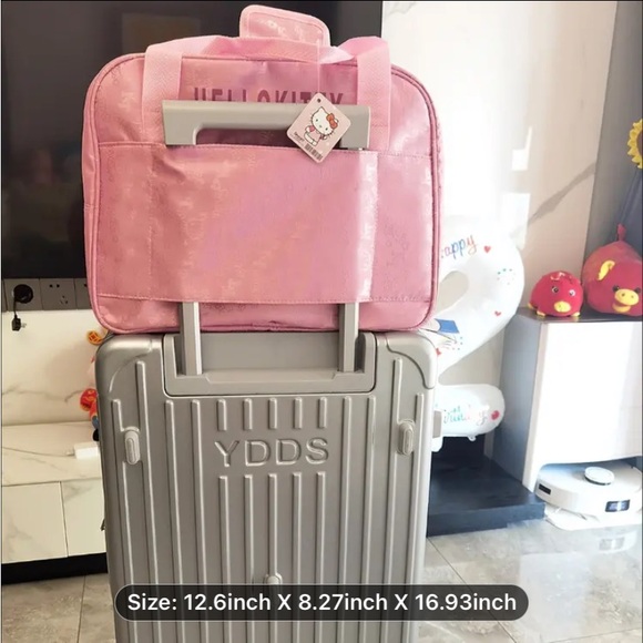Hello Kitty Luggage Bag, Large Capacity Zipper Travel Bag, Women's Waterproof - Picture 5 of 6